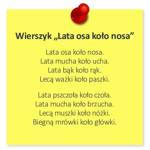 Lata osa koło nosa